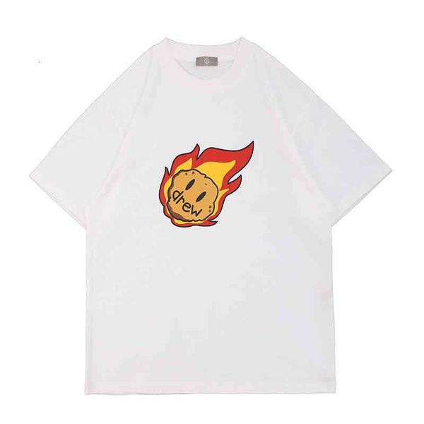 

men's t-shirts spring and summer fashion brand bibo same flame planet print men's short sleeve t-shirt b9n6, White;black