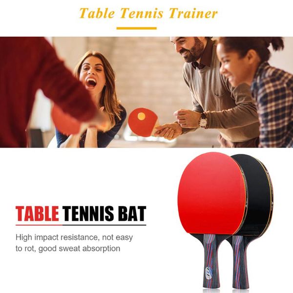 

table tennis racket set powerful pong bat boli a11 double face 7 layers of pure wood for outdoor exercise sport equipment raquets