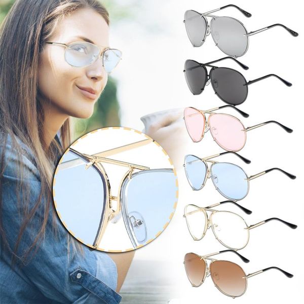 

outdoor eyewear 2021 ocean sunglasses fashion retro glasses men and women couples european american large frame