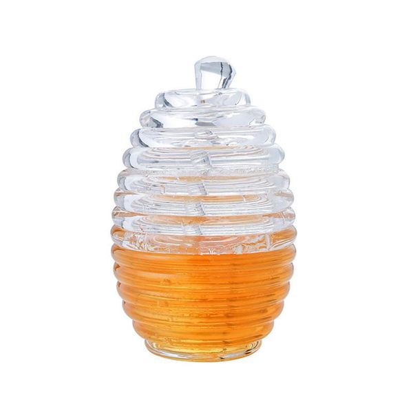 

storage bottles & jars bee honey jar with stirring rod spoon juice jam sticks dip server drizzler home kitchen tools dispenser