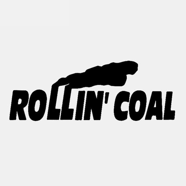 

car sticker warning rolling coal interesting diesel decal car decoration sticker creative waterproof black/white, 14cm*5cm