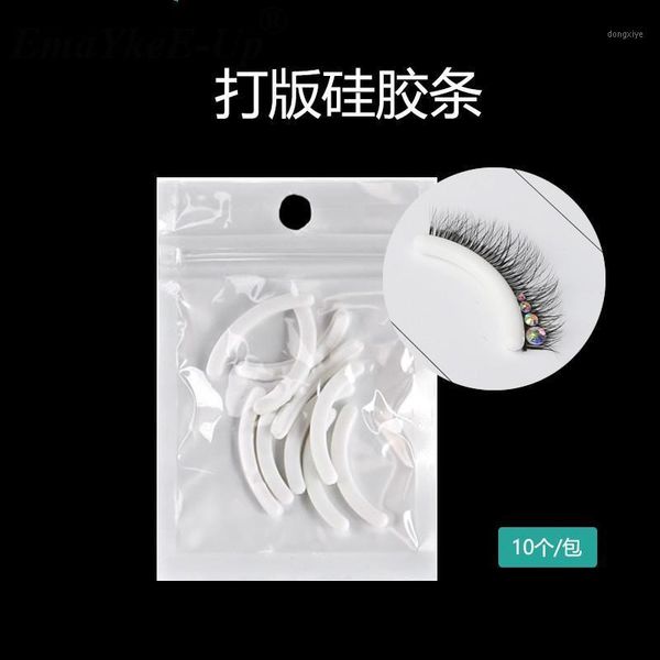 

10pcs silicone eyelash display strip lashes show stick fake eye lash extension tools model-making strips for works false eyelashes1