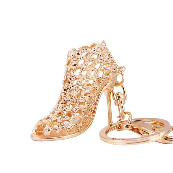 

keychains high heel shoes keychain keyring crystal rhinestone car key rings women bag charms fashion holder, Silver