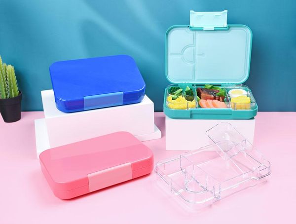 

dinnerware sets 860ml detachable healthy lunch box 6 grids bento boxes microwave kids outdoor storage container