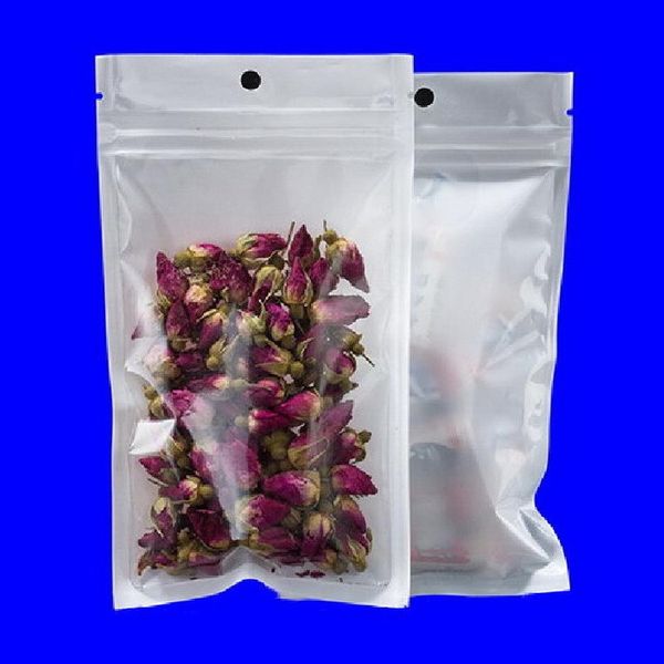 

3 ziplock side seal opp plastic pearl pouch custom transparent food packaging bag