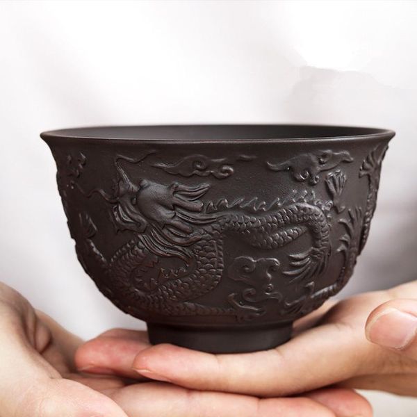 

cups & saucers 2021 large yixing zisha embossed tea cup zhu ni teacup mouth full handmade ore single 230ml master