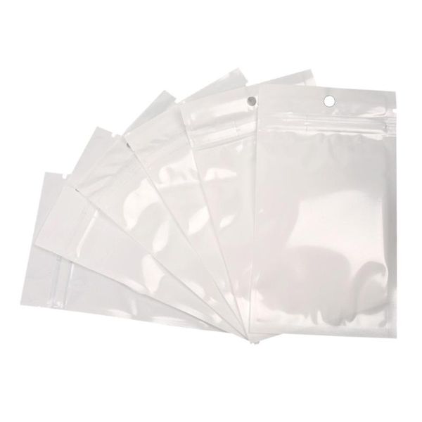 

bag clips 100pcs reclosable sealing bags with hanging hole jewelry storage pouch packaging (12x22cm)