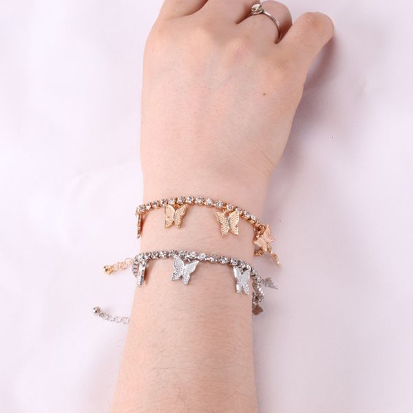 

jewelry creative fashion butterfly full diamond personalized crystal bracelet female, Black