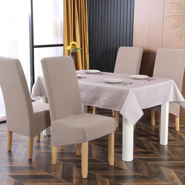 

chair covers solid elastic spandex slipcover for living room decor stretch seats dining large jacquard kitchen d30