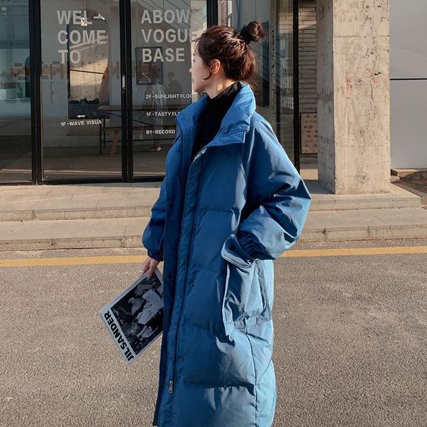 

women's down & parkas pregnant woman cotton jacket winter parka overcoat 2021 korean mid-length warmth stand up collar temperament padd, Black