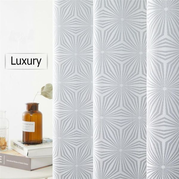 

curtain & drapes grey blackout curtains for living room modern shading bedroom kitchen home decor nordic geometric patterns