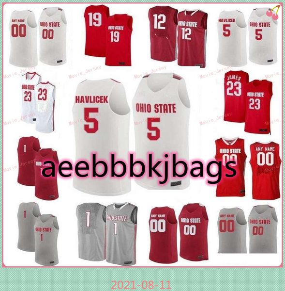 

stitched custom 0 russell 1 conley luther jersey muhammad 10 justin ahrens 11 jerry lucas ohio state buckeyes college men women youth, Black