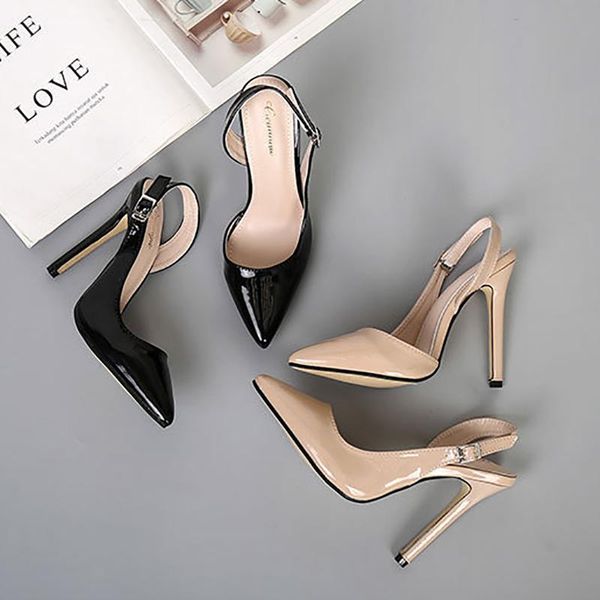 

women's shoes fashion pointed high heel hollow single shallow mouth ol elegant sandals pumps cwf-jum306-30, Black