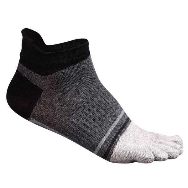 

sports socks toe breathable ankle running cycling clmping sock mens sport five finger male cotton soft, Black