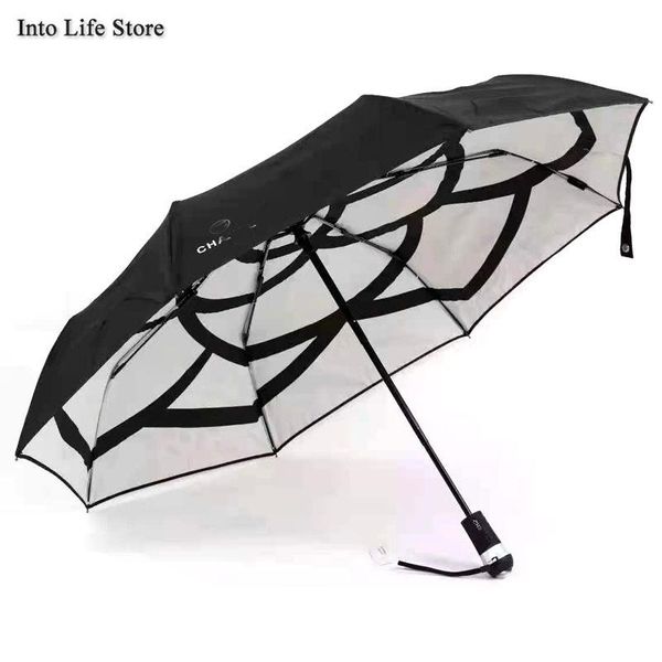 

umbrellas luxury parasols ladies folding automatic umbrella rain women sun uv clear beach windproof gift ideas upf50+