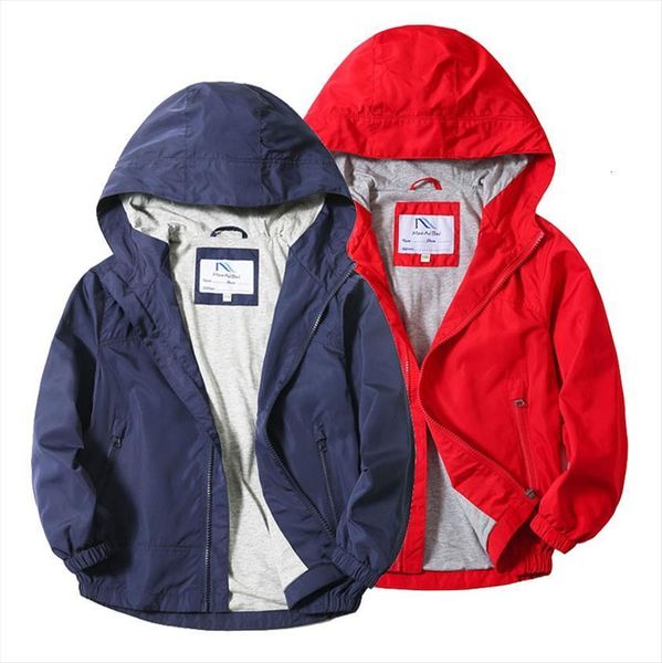 

thin children boys outwear spring fashion windproof hooded cotton jackets for 3 14 yrs clothes, Blue;gray