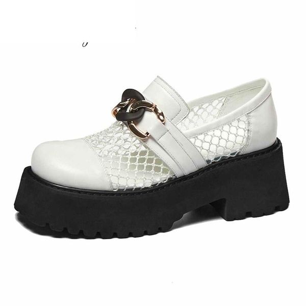 

summer genuine leather square toe high heels streetwear energy metal fasteners breathable slip on women sandals l95, Black