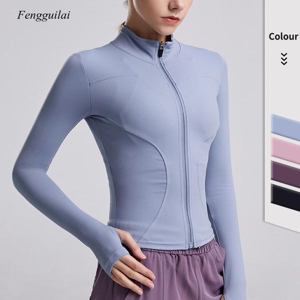 

sports wear women's long sleeve zipper quick drying fitness suit tight jacket autumn winter jackets, Black;brown