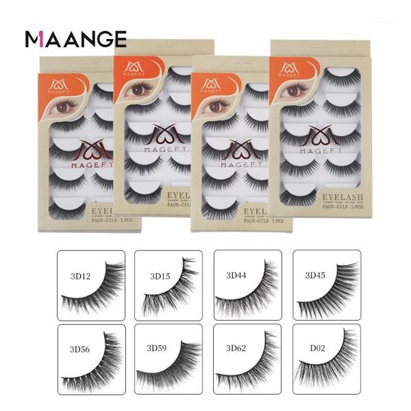 

pairs faux mink hair false eyelashes natural long wispies lashes handmade cruelty-criss-cross makeup tools lash1