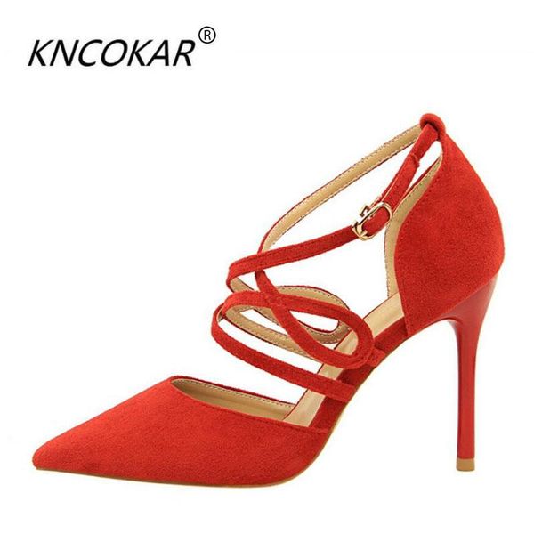 

2021retro european and american style show thin hollow-out flannelette face light mouth pointed heel high sandals, Black