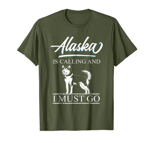 

alaska is calling and i must go t shirt, dog lover t shirt, White;black