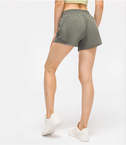 LU LU LEMONS Yoga Donna -33 Pantaloncini Hotty Hot Pants Tasca Quick Dry Speed Up Abbigliamento da palestra Abbigliamento sportivo Traspirante Fiess Vita alta elastica