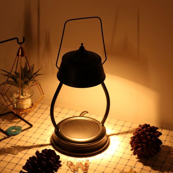 

creative furnace candle lamp decoration bedroom essential oil incense burner metal tea light wax burnet fragrance lamps