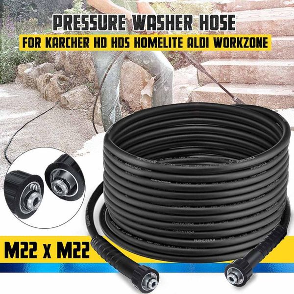 

water gun & snow foam lance 5m/8m/10m high pressure washer hose cord pipe car washing cleaning extension m22 14 for karcher