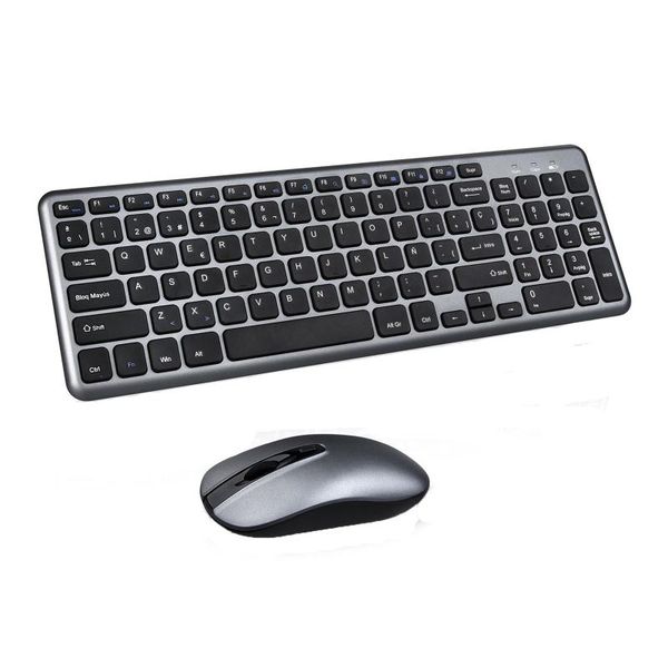 

russia/spain/usa/france/italy/germany layout 2.4 ghz ultra thin portable wireless keyboard mouse, full size 2400 dpi mouse,black mouse combo