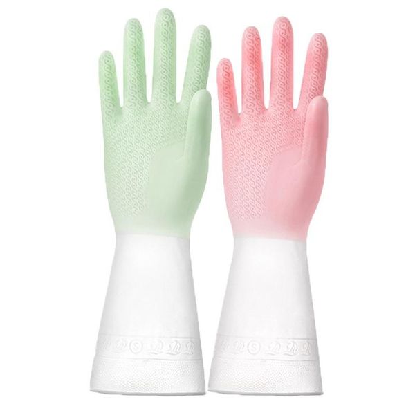 

disposable gloves two-color laundry waterproof plastic leather household housework