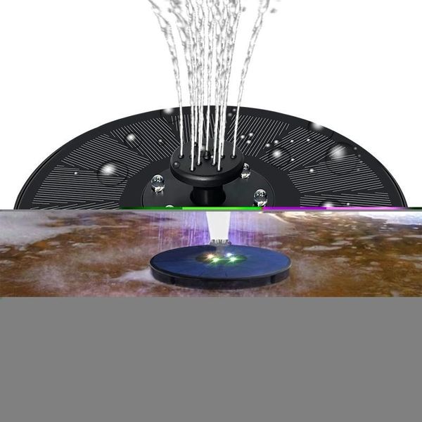 

kkmoon solar fountain pump 3w powered outdoor bird bath 7 spray patterns water for garden pond pool fish decorations