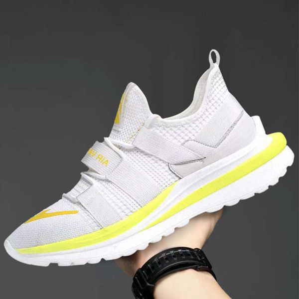 

casual shoes large size men's shoes spring breathable woven sports new 2021 mesh fashion wmvb, Black