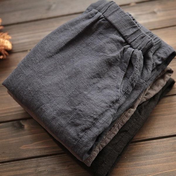 

women's pants & capris plus size 5xl original women cotton and linen summer loose thin casual pocket harlan long, Black;white