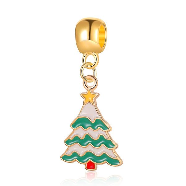

fits pandora bracelets 20pcs christmas tree enamel dangle silver charms fits pandora charms bracelet beads for jewelry making 925 sterling s, Black