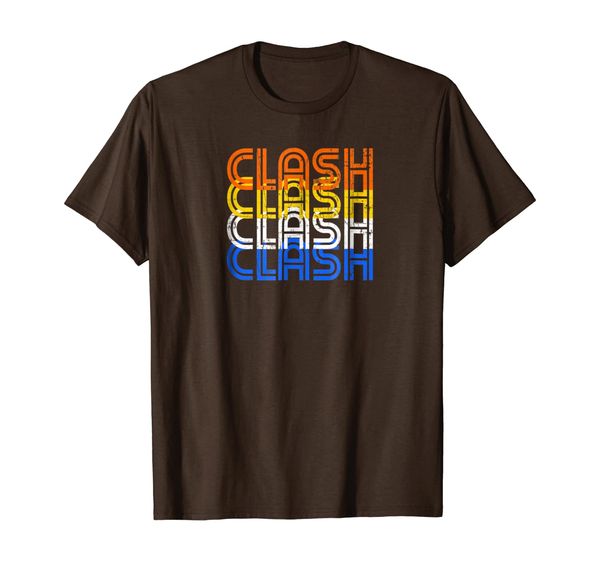 

clash vintage retro text - clash on shirts, White;black