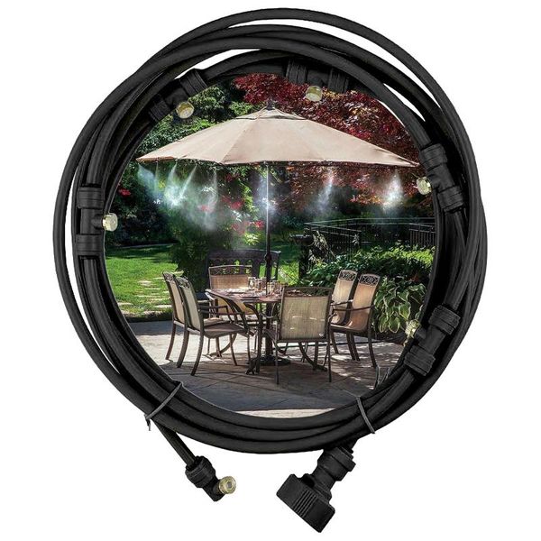 

watering equipments outdoor misting cooling system kit greenhouse garden patio irrigation mister line for plant with nozzle