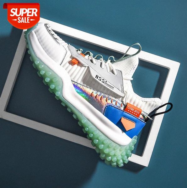 

korean version of increased youth shoes, men's thick-soled sports flying woven breathable casual shoes #sh07
