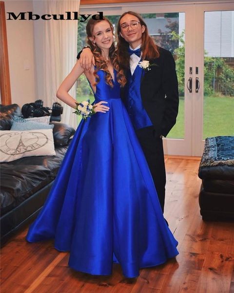 

party dresses mbcullyd royal blue a-line evening long for women dress graduation under 100 vestido de fiesta, White;black