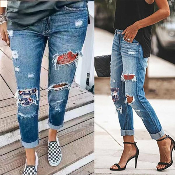 

female womans clothes black pants unique denim trousers mom women designer jeans femme fashion leggings streetwear indie woman womens ripped, Blue