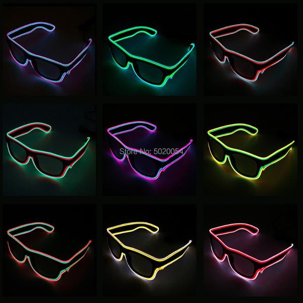 

party masks 2021 fashion el led glasses luminous gifts glowing eyewear christmas halloween for