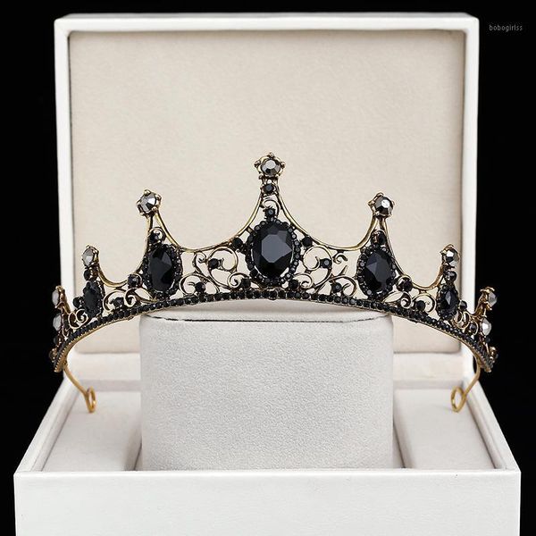 

vintage baroque crystal tiaras crowns for women girls bride headpieces veil tiara wedding hair accessories headwear1