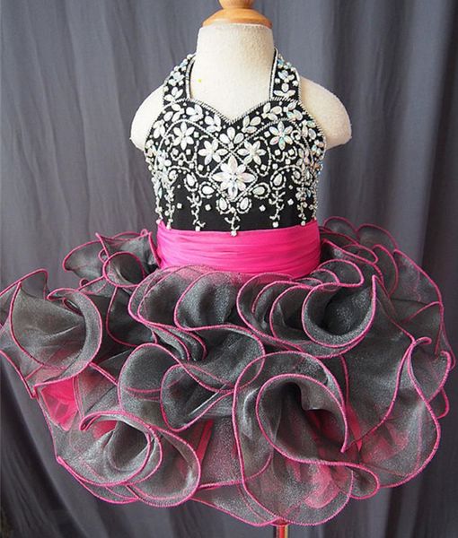 

colorful halter baby girl dresses birthday party, White;blue