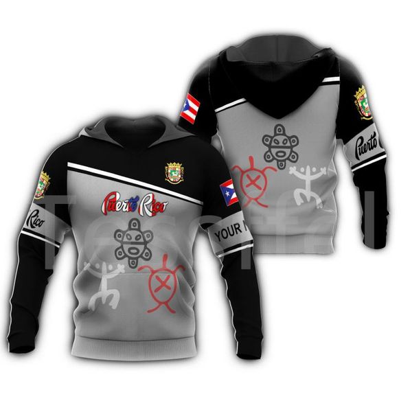 

men's hoodies & sweatshirts country flag puerto rico tattoo emblem 3dprint men/women harajuku pullover casual funny drop a24, Black