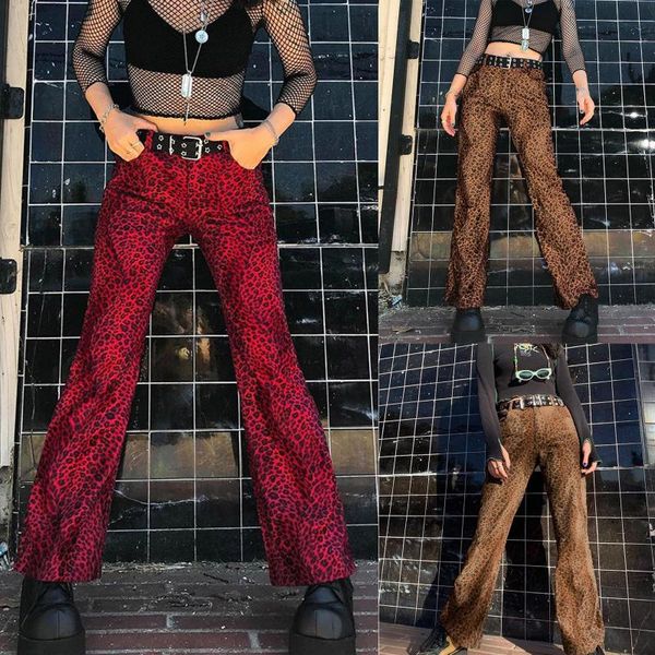 

50# women's fashion leggins street personality leopard print mid waist skinny pants pantalones de mujer leggings, Black