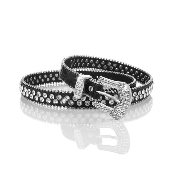 

with diamond belt diamond women's fashion decoration korean versatile thin diamond inlaid trouser belt, Black;brown