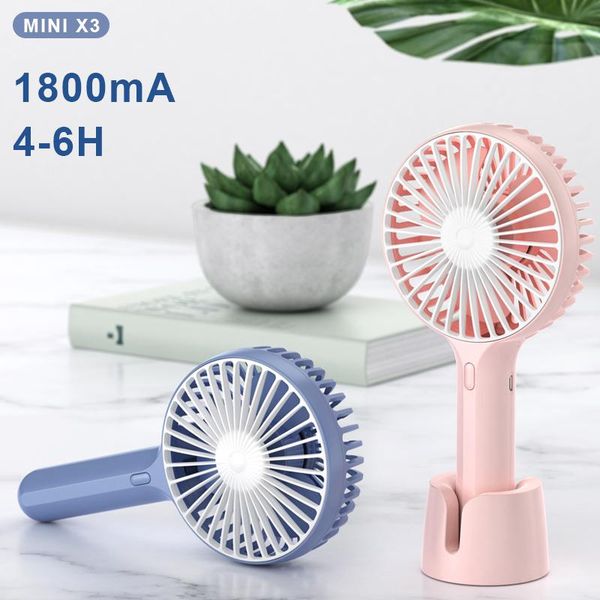 

mini fan hand-fan portable air-cooler built-in 1800ma rechargeable for deskoutdoor 3 gears switch electric fans