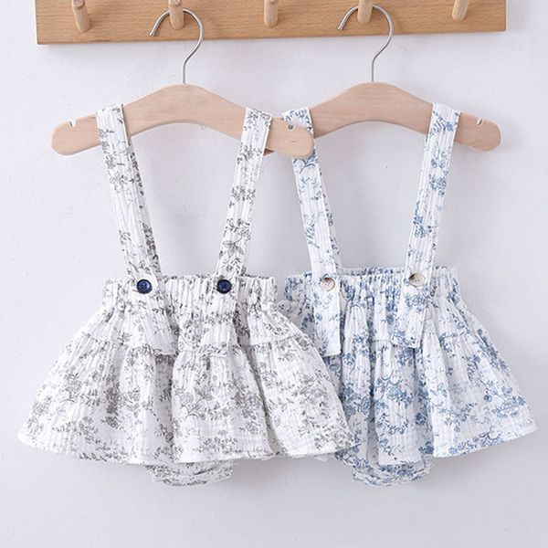 

summer baby girl straps shorts rompers kids baby girl flower jumpsuit kids baby girl rompers newborn clothes, Blue