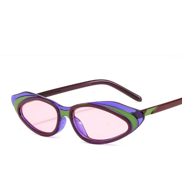 

fashionable sun frames quay cat eye small sunglasses men colorful triangle sun glasses for women vintage skinny feminino uv4001, Black