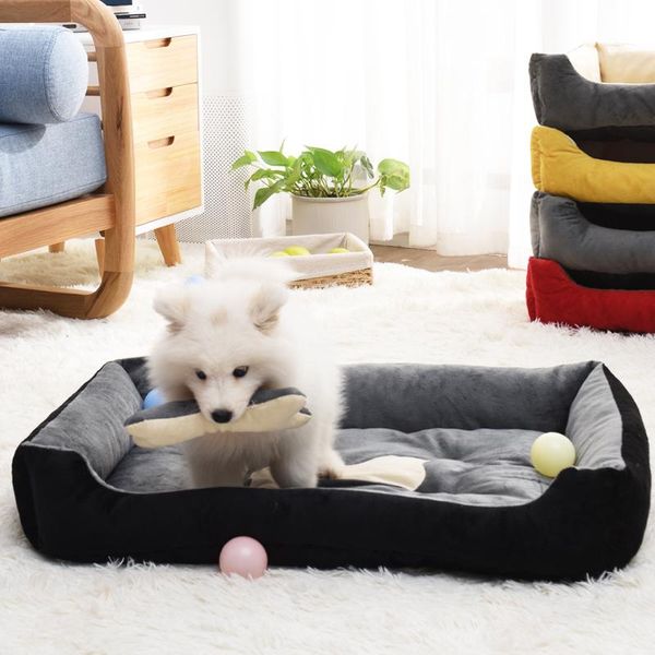 

kennels & pens pet cat dog bed large kennel cotton warm puppy mat kawaii kitty nest plus size accessories house