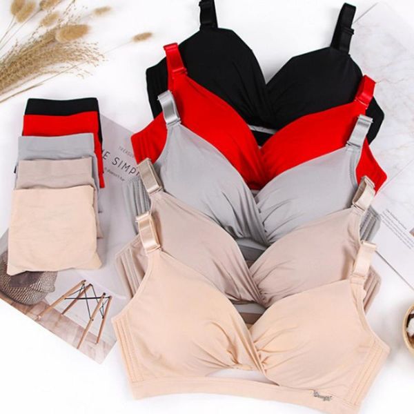 

bras svokor bra women solid push up lingerie cross seamless backless wireless bralette comfortable, Red;black